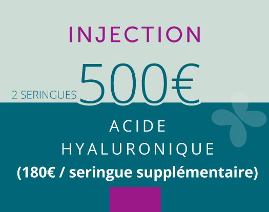 ACIDE HYALURONIQUE -2 seringues 500€