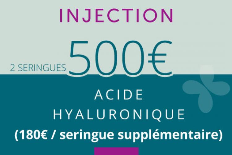 ACIDE HYALURONIQUE -2 seringues 500€