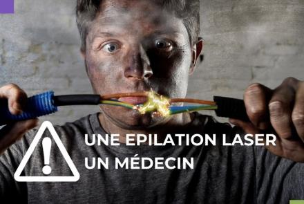 Une épilation laser, un médecin 